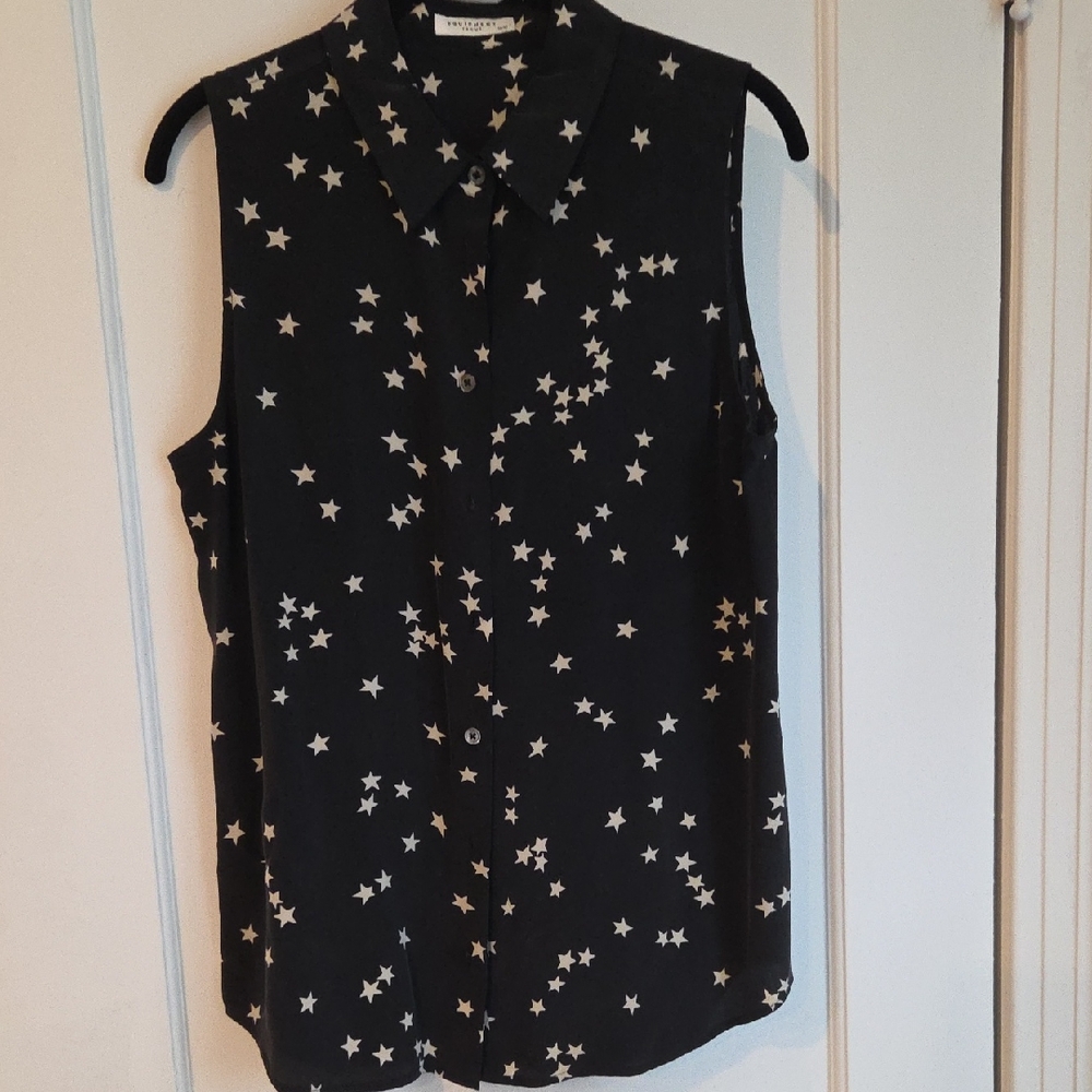 Wilfred Black Star-Patterned Blouse